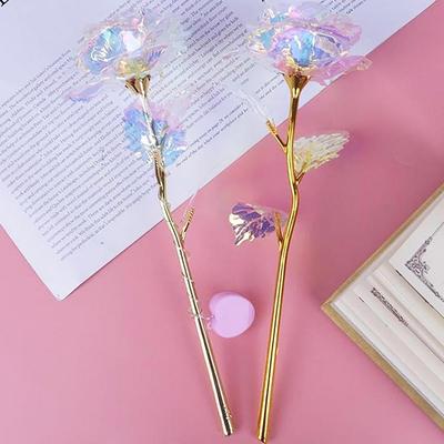 极速Simulatgion Rose Immortal Valentines Bouquet Gold Foil A