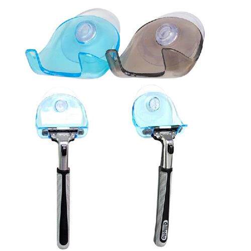 极速2pcs Plasticl Shaver Holder Washroom Wall Sucker Suction