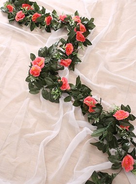 极速silk artificial rose vine hanging flowers for wall .deco