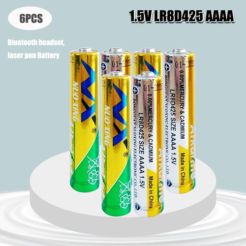 极速6PCS AAAA Battery 1.5V LR61 CAM6 Alkaline Battery MN2500