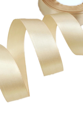 极速(25 yards/roll) Champagnye Satin Ribbon Wholesale Gift W