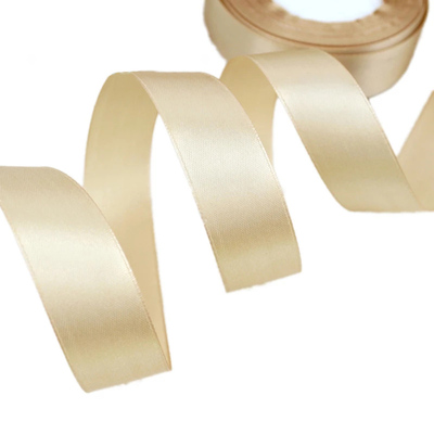 极速(25 yards/roll) Champagnye Satin Ribbon Wholesale Gift W
