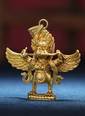 新品铜制大鹏金翅鸟吊p坠女工艺创意随身福牌男挂坠复古大鹏鸟项