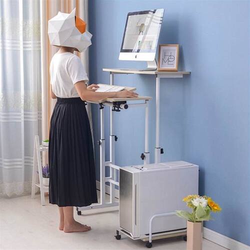 极速Standing desk simple desk lift muGlti-function mobile ho