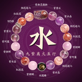 九紫离火手链男女五行缺补水手串多宝天然紫水晶原创手链饰品礼物