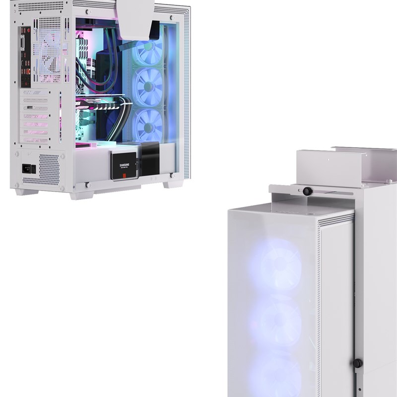 极速雷恩特电脑j免打孔主机吊架桌下免钻孔主机托架免钉桌下主机