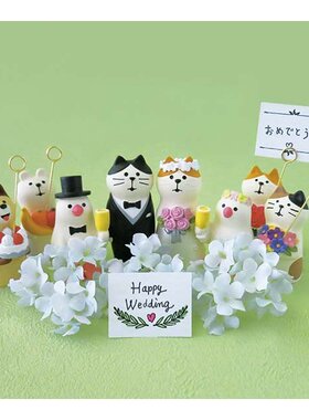 极速婚礼现场 日式治愈猫咪可爱小摆E件工艺品装饰桌面新婚礼物伴