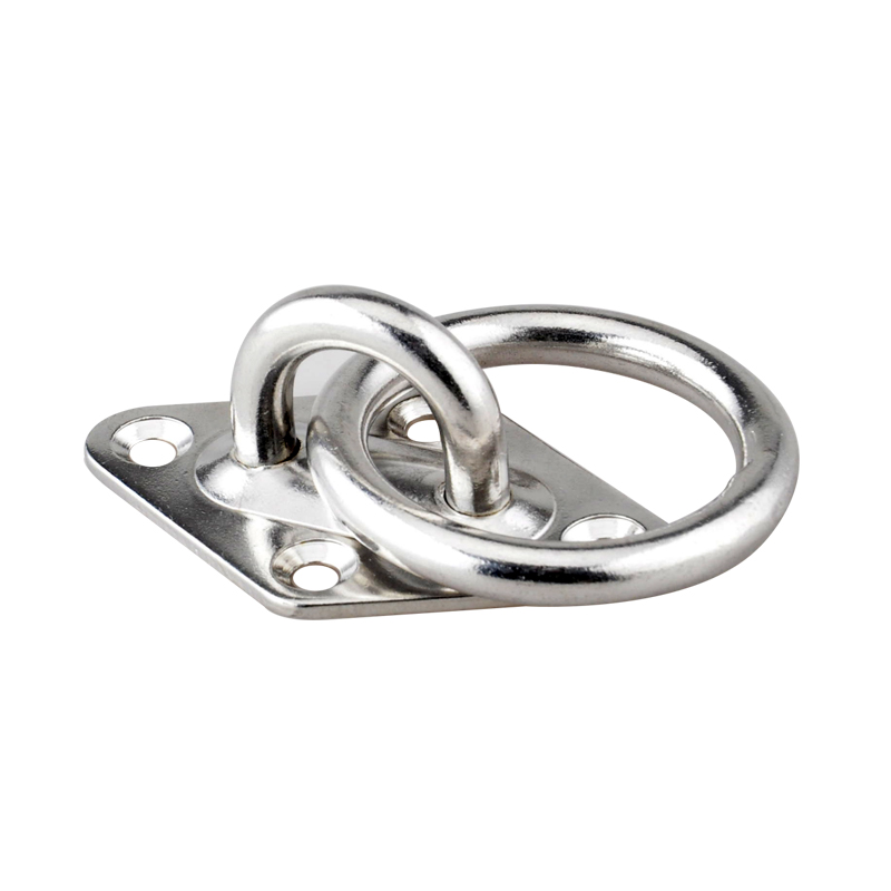 极速甲板座吊环吊扇防脱门鼻子菱形甲板座配圆环 固Y定扣船用不锈