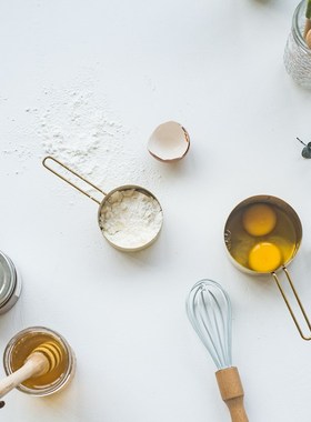 极速美食拍摄道具厨房烘焙小工具榉木硅胶刮O刀木质打蛋器蜂蜜搅