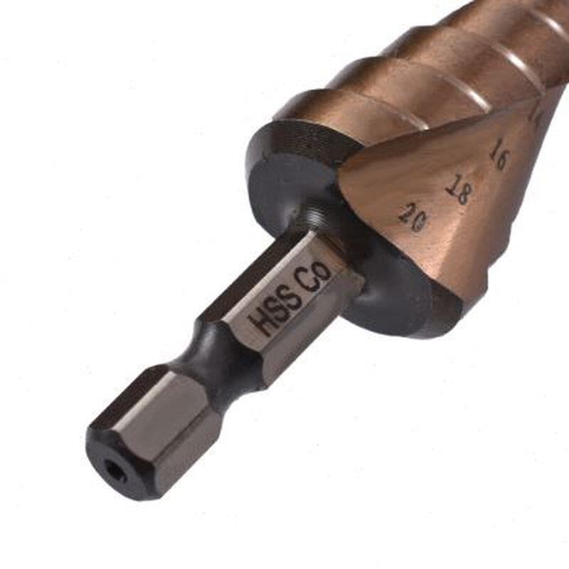 极速st含钴阶梯钻头p高速网六角柄塔型台阶金属钻孔器扩孔螺旋宝