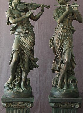 极速吹拉弹唱音乐人雕塑摆件四季天使财富K泉女神欧式人物雕像流