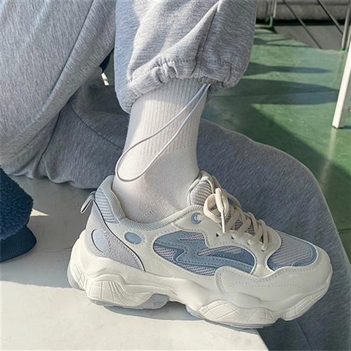 极速Chuncky Sneakers Women Breathable Mesh Casual Shoes Snea
