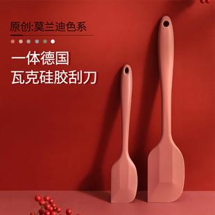 奶油抹刀莫兰迪牛油搅拌蛋糕铲刀耐高温烘焙硅胶刮刀 大小号一体式