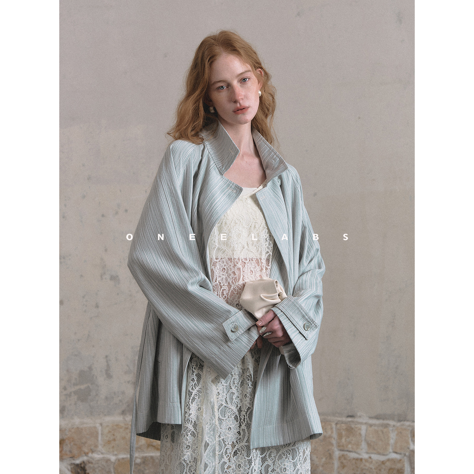 ONEELABS原创品牌 春季新款撞色条纹立领一粒扣廓形绑带风衣外套,女装/女士精品,风衣,淘宝优惠券,粉丝福利购,淘宝优惠卷