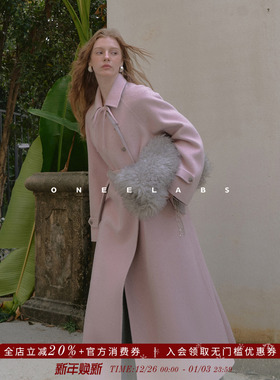 ONEELABS原创品牌 可两面穿 100绵羊毛双面呢外套女长款毛呢大衣