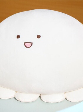 韩国可爱DOWDOW软萌兜兜章鱼团子公仔毛绒玩具治愈抱枕睡觉少女心