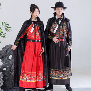 明制汉服飞鱼服锦衣卫绣春刀蟒袍武侠古装中式男女情侣伴郎服龙袍