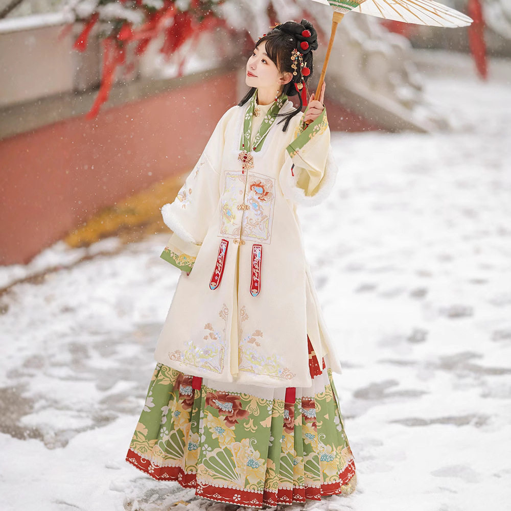 福气临门原创汉服女明制长袄合领衫补服里衣加绒加厚马面裙秋冬款,女装/女士精品,汉服套装,淘宝优惠券,粉丝福利购,淘宝优惠卷