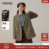 KBNE2025新款 通勤春秋冬 黑色休闲西服小个子宽松正装 西装 外套长袖