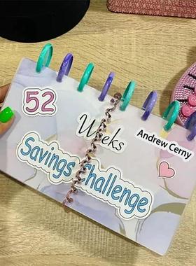 52weeks PVC envelopes book saving challenge money organizer