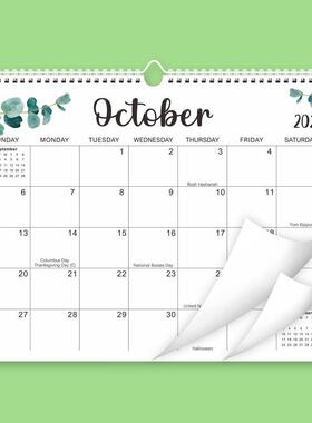 18months English 2024 wall calendar monthly week planner新款