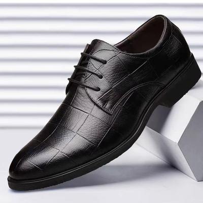 2024男鞋spring formal man shoes for men leather dress black