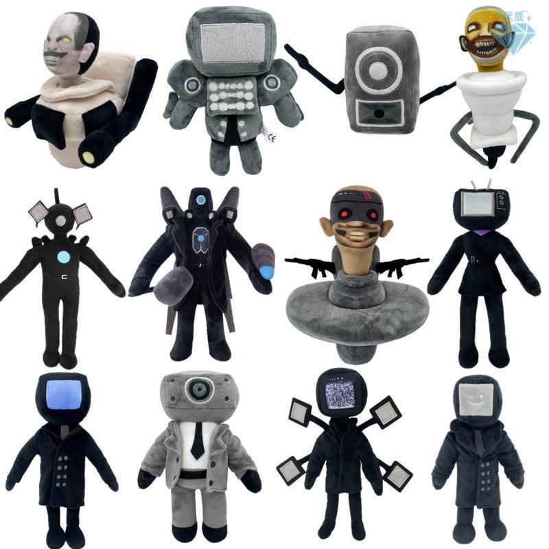 34pcs Skibidi Toilet Plush Soft Toy Cameraman TV Man Skibidi