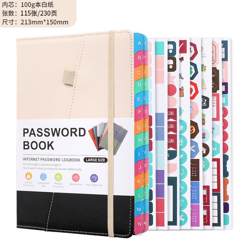 Internet address password Logbook with alphabetical tabs新款