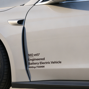 NIO 饰汽车贴纸 et5蔚来极简风工程师参数车贴纸三角窗玻璃车门装