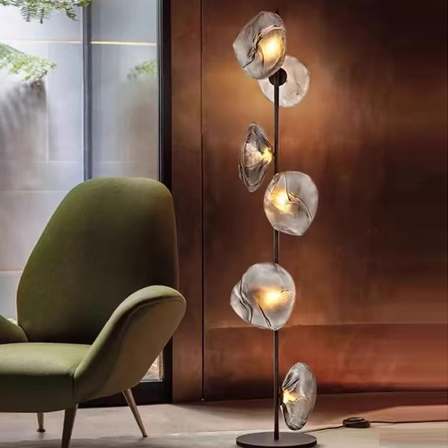 别墅设计师轻奢玻璃落地灯简约现代客厅沙发卧室个性艺术立式台灯