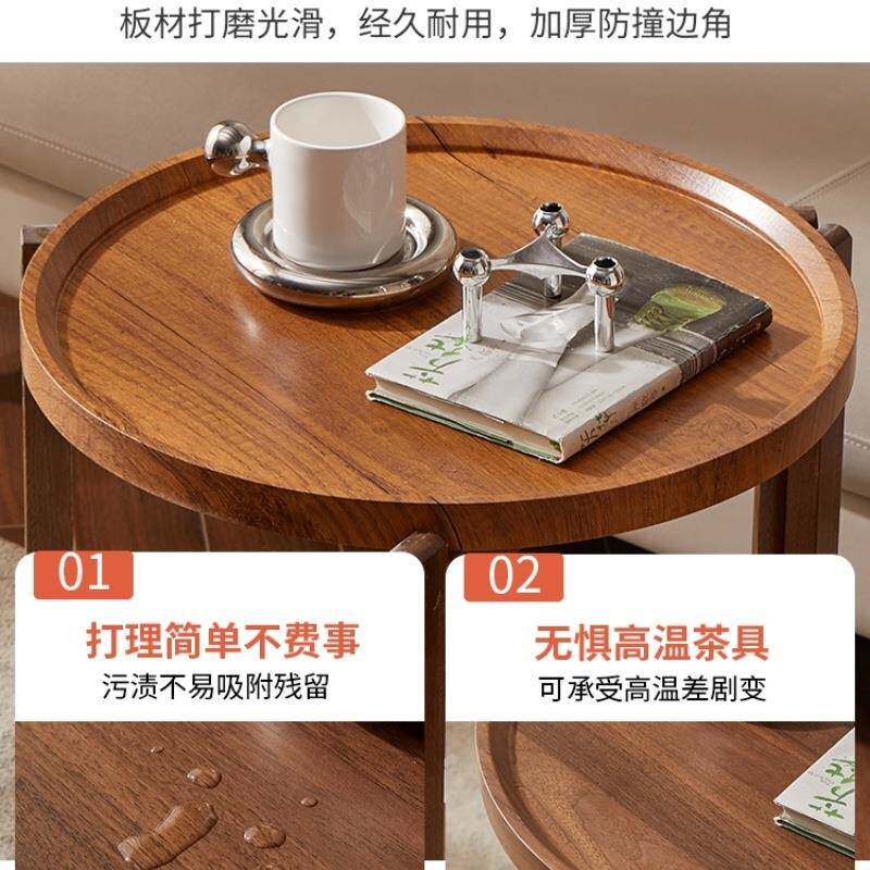 可推移动小推木车边几客厅茶几沙199发厨房车动橡胶置物架移茶几