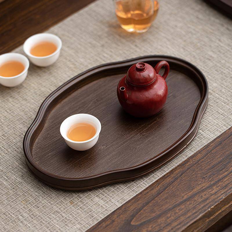特惠胡桃餐木茶盘酒HB780853店餐盘厅木形制托盘长方小盘子家用茶