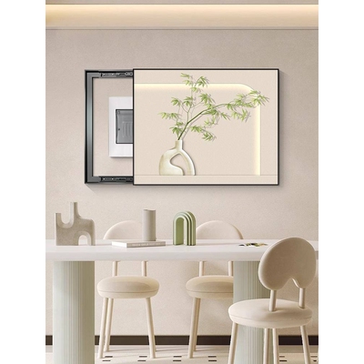小清新绿植电表箱装饰画电闸盒装饰遮挡现代简约强电箱挂画免打孔