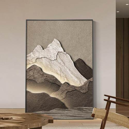 背有靠山现简约客厅QX202210装饰画沙幅发背景大落地画酒代店象玄
