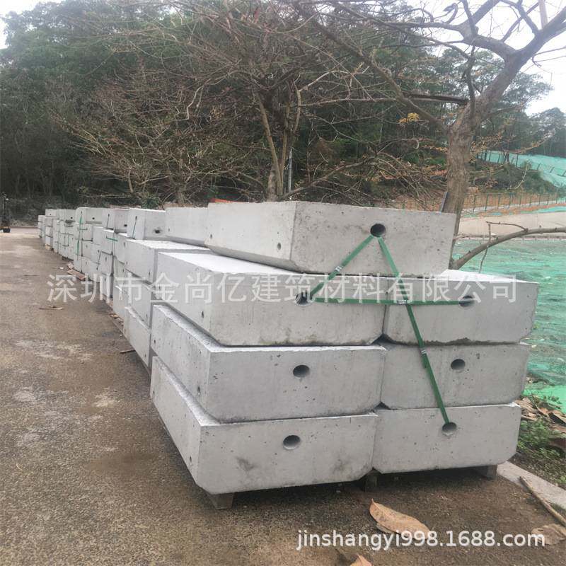 深圳预制围挡基础块惠 州水泥围蔽墩 施工混凝土底座围蔽基础块