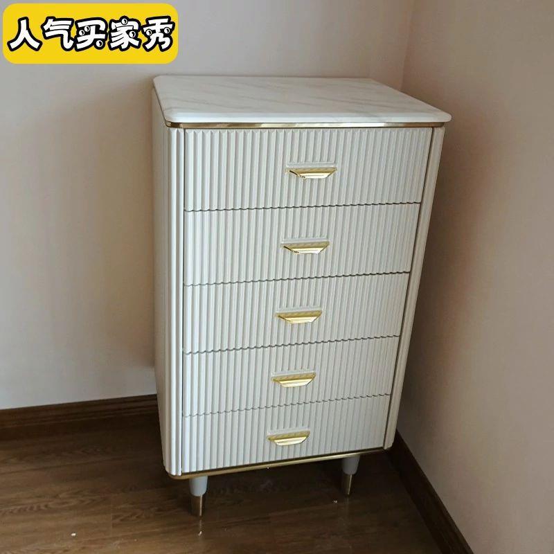 AII美式轻大理石斗柜斗橱客厅三四五斗柜组合奢室纳收高柜装饰卧