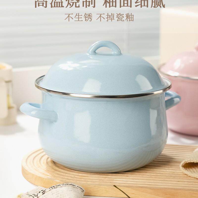 搪瓷NRV猪油油罐带双家用耐高温老式荤油罐耳储盆厂盖家品