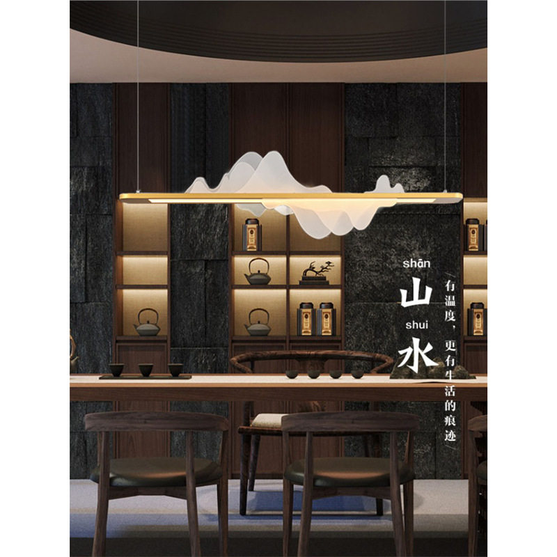 新中式一字长条餐厅吊灯