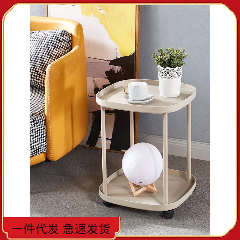 小茶几移动小桌子带轮轻奢卧室床边沙发边几客厅小户型小圆桌批。