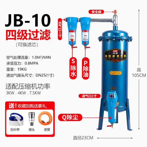 气用10油水离过滤器空压机净化分器泵过滤10器木工喷漆