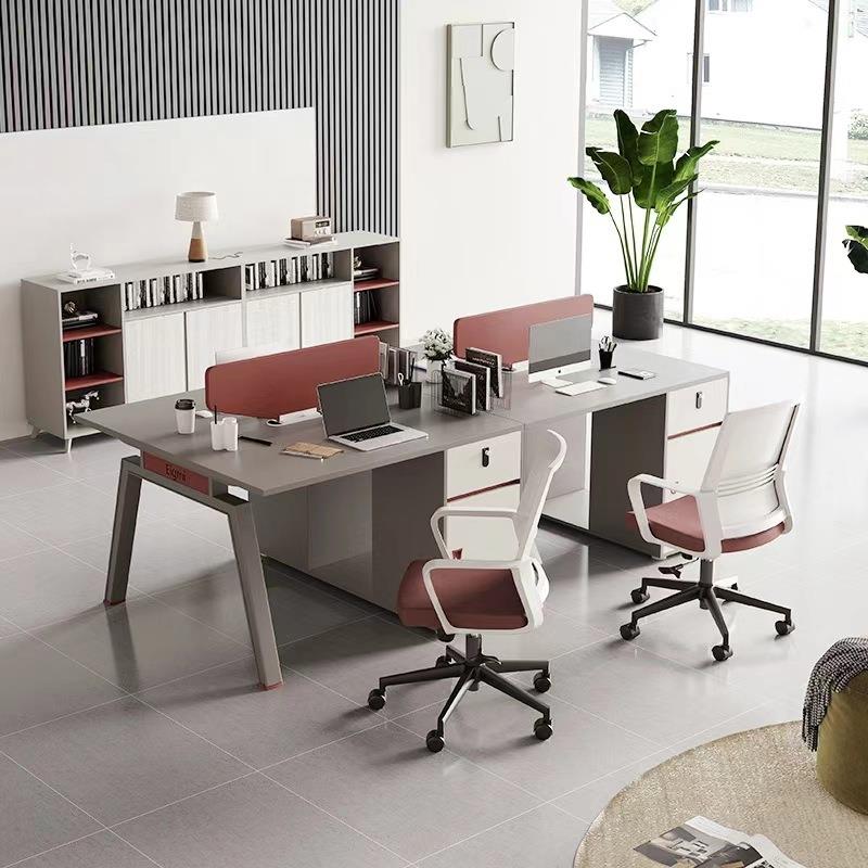 办公桌职员办公桌椅组合屏风卡位4/6人位财务办公家具工位电脑桌