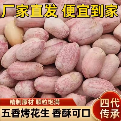 五香花生米正宗山东特产脱油盐焗烤花生米蒜香下酒零食批发价