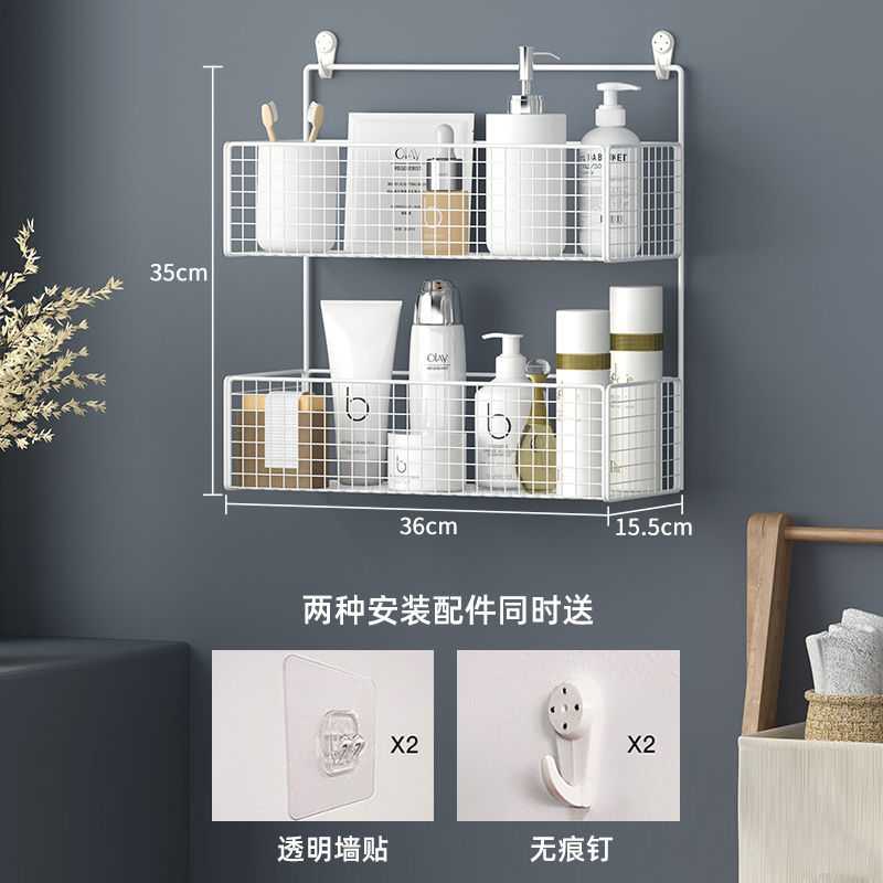 速发置墙架卫生间洗收台洗手间物z上三角漱纳洗澡厕所免打孔壁挂4