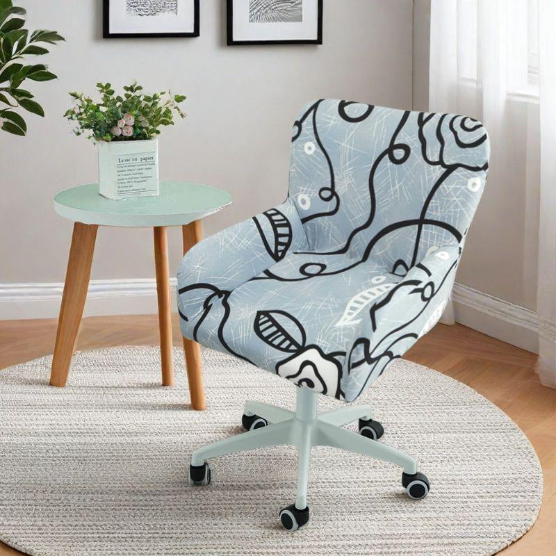 通用扶手椅子套罩升降旋转化妆座办公电脑凳坐垫靠背沙发单人座套