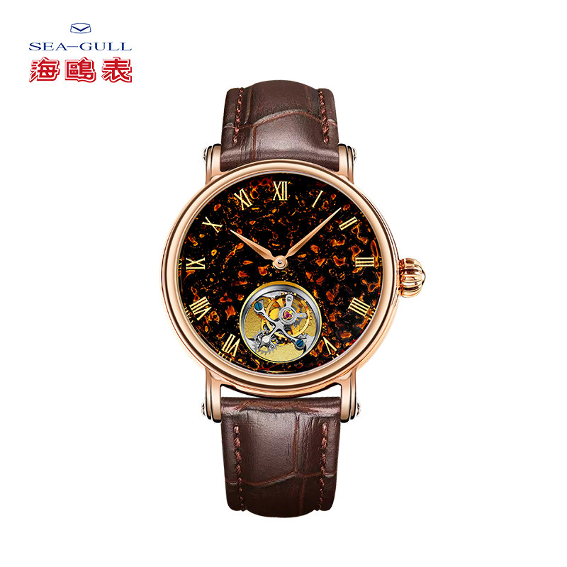 海鸥表龙年生肖限量款大漆非遗系列男士手表陀飞轮机械腕表7083G