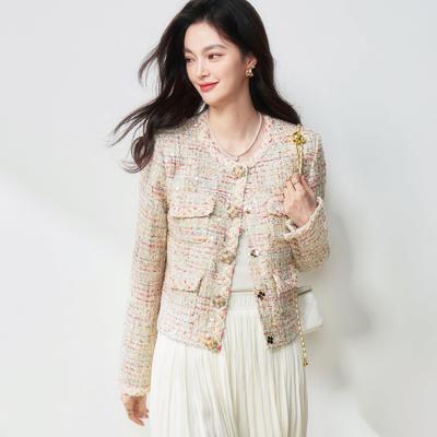 25秋季SP名媛千金风镶钻珠扣精致