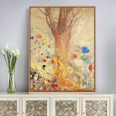 佛陀 雷东油画印刷喷绘画微喷画客厅卧室沙发背景装饰画挂画壁画