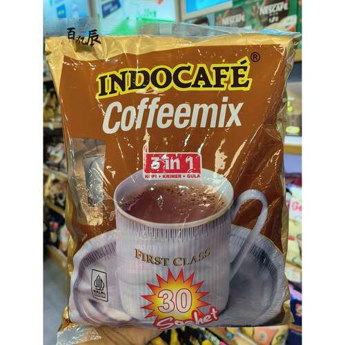 包邮印尼进口迎乐INDOCAFE原味速溶特浓三合一提神咖啡粉家用袋装