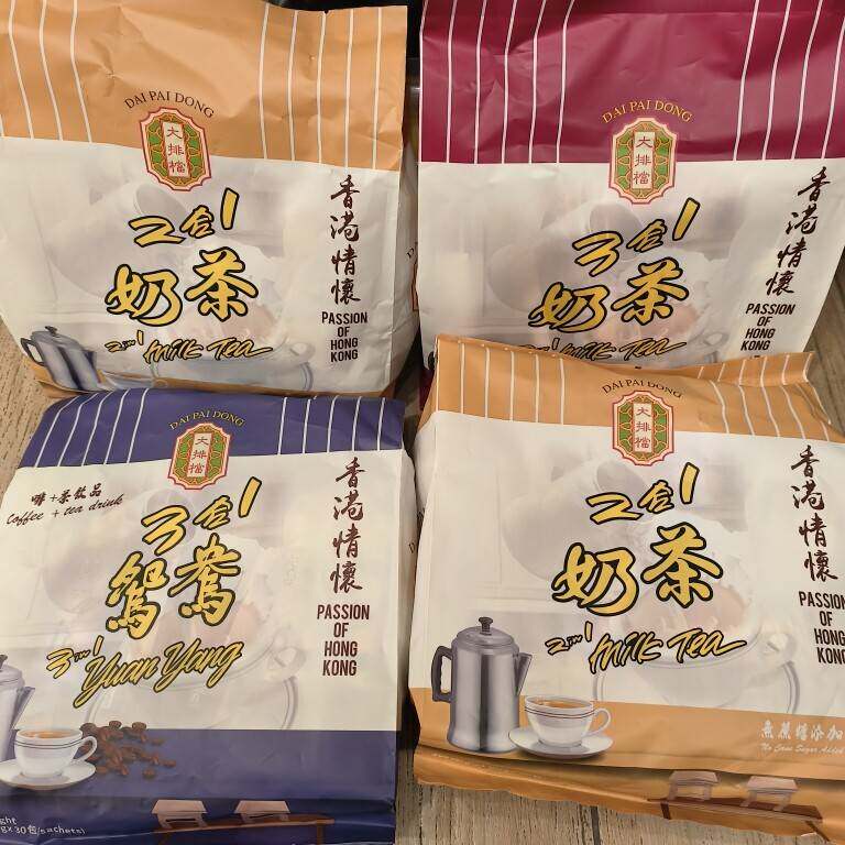 香港代购 大排档即冲3合1港式原味奶茶 鸳鸯速溶粉 袋装17g*30包