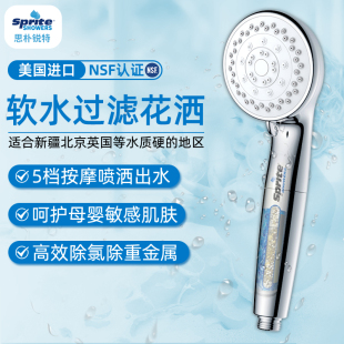 美国进口增压过滤花洒除氯软水阻垢净水淋浴喷头英国通用
